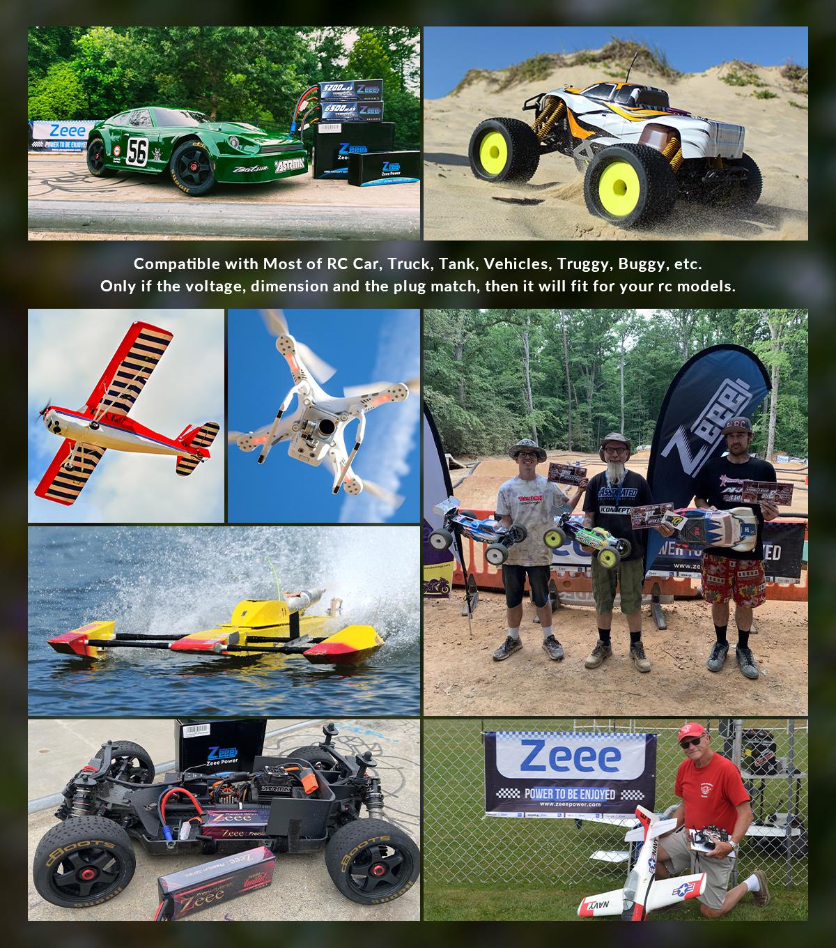 Zeee 3S 11.1V 25C 1300mAh Airsoft Lipo Battery 3S Stick Battery with Mini Tamiya Connector for Airsoft Guns Rifle