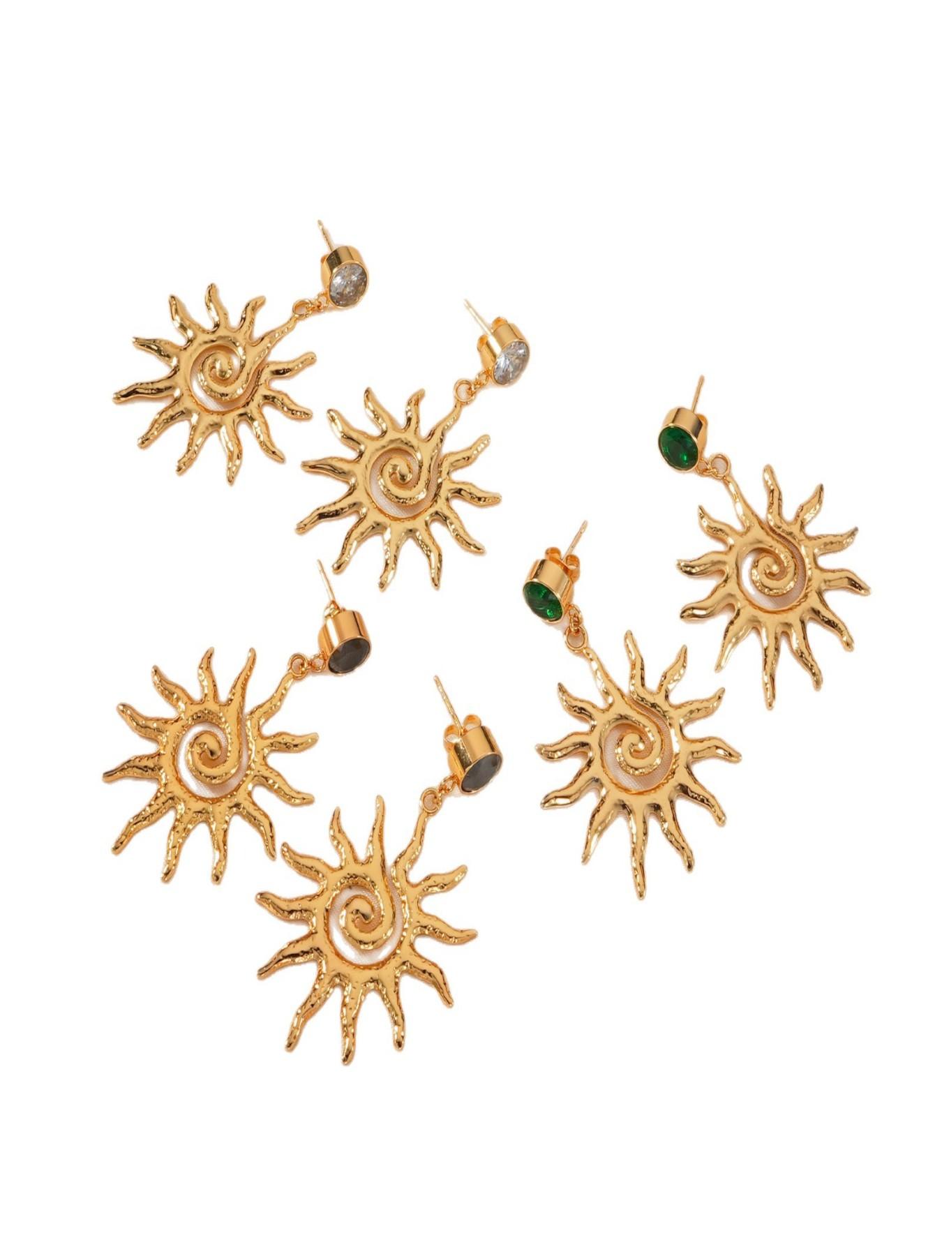 Chic 18k Gold Plated Stud Earrings Set, Elegant Striped Design, High-End Jewelry for Women, Fashionable Simple Accessories