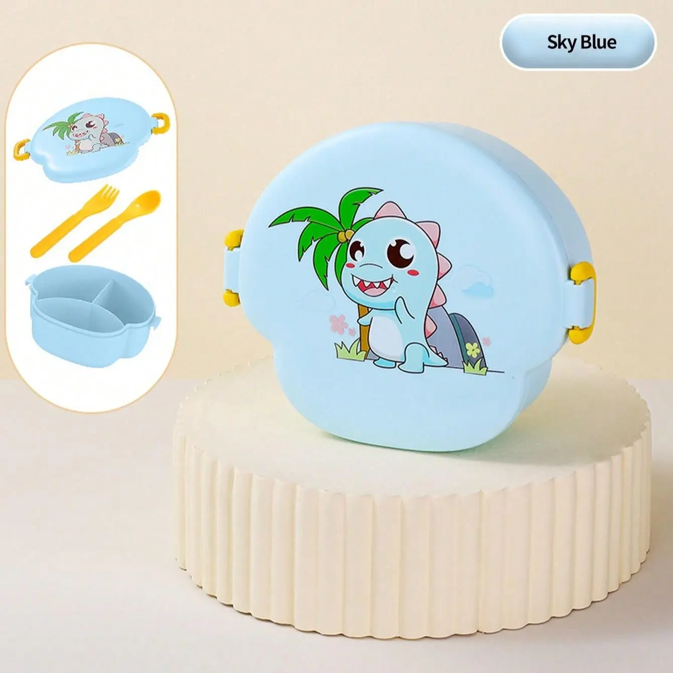 Cartoon Microwave Lunch Box, Microwavable Bento Box, Portable Food Container, Microwave Safe Container for Salads and Rice, Ideal for Students and Office Workers, Perfect for Meal Prep and School Use, Lunchbox