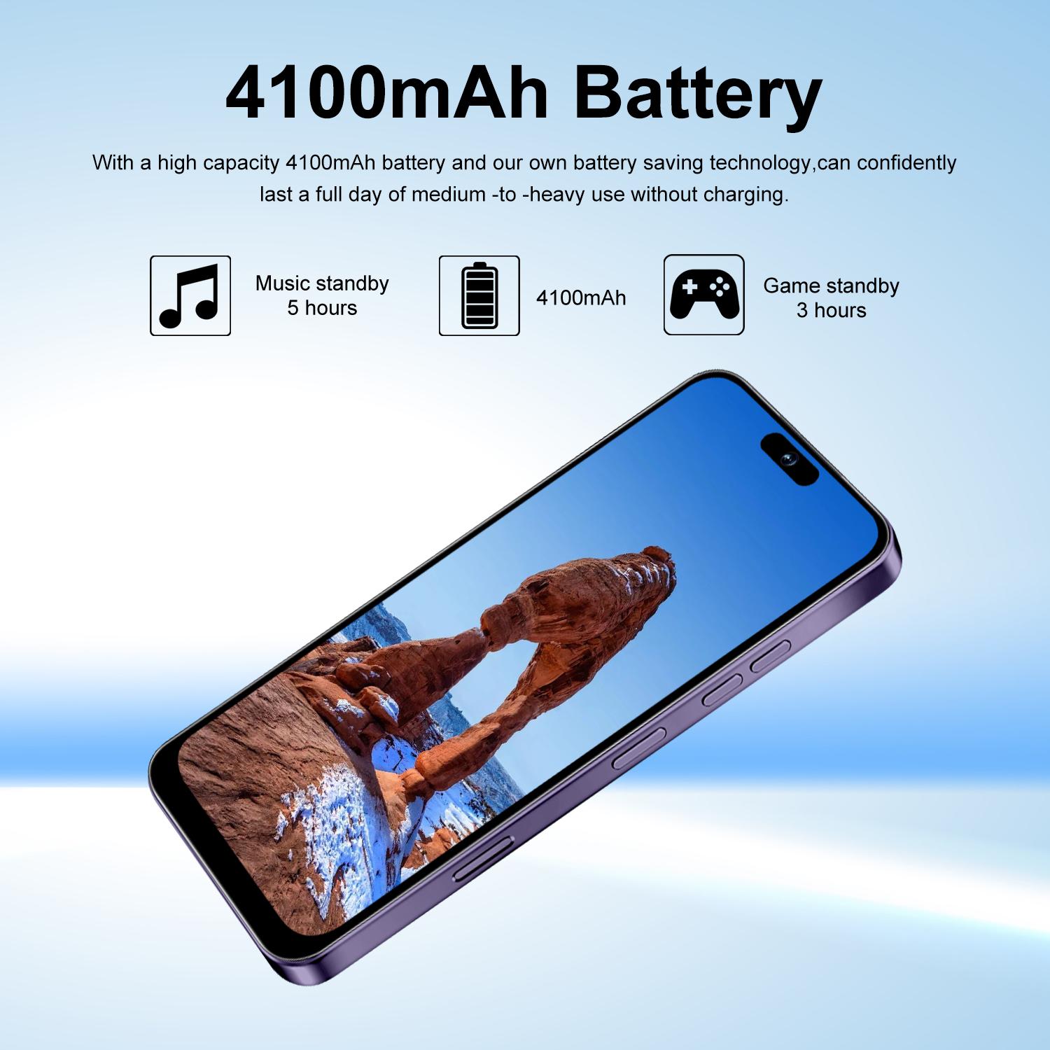 Astarry 16 Pro Max Smart Touchscreen Phone, Android Mobile Smartphone, 4GB+64GB ROM, Android 10.0, 6.93-inch Screen, 4100mAh Battery, Octa-Core Processor, Fingerprint Unlock, Face Unlock, Dual SIM & Dual Standby, Ultra-Clear Display Quality