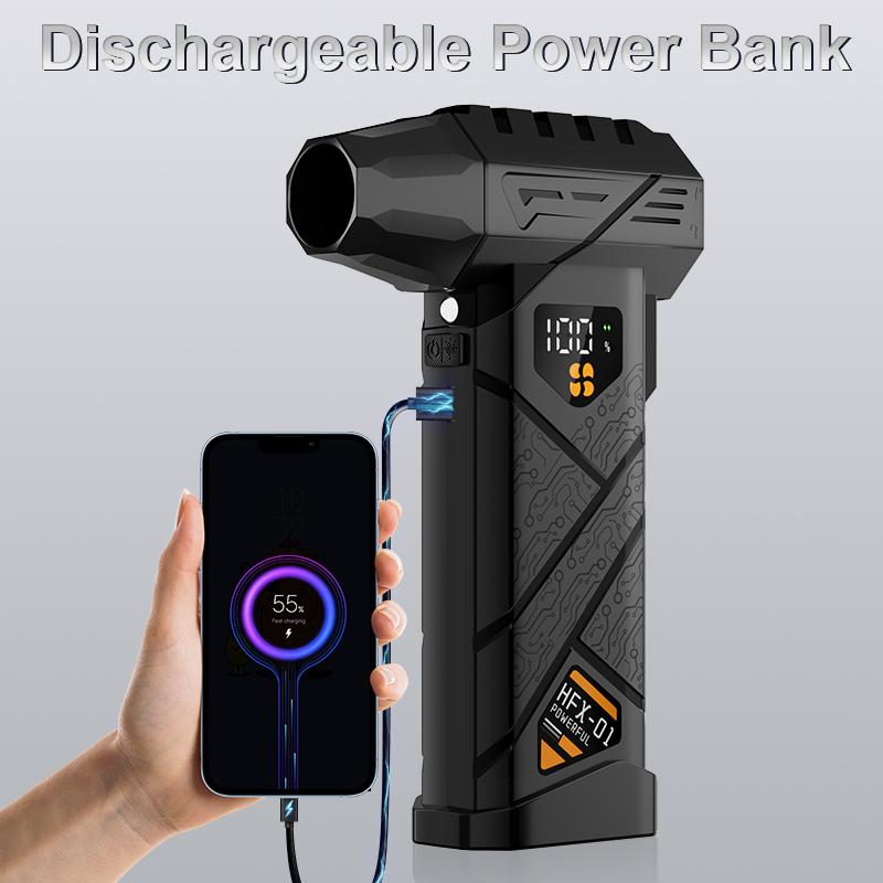 2026 New Handheld Brushless Fan, Strong Turbine Motor, 4 Speeds, Adjustable Wind, Rechargeable Battery, Portable, Multi-Use