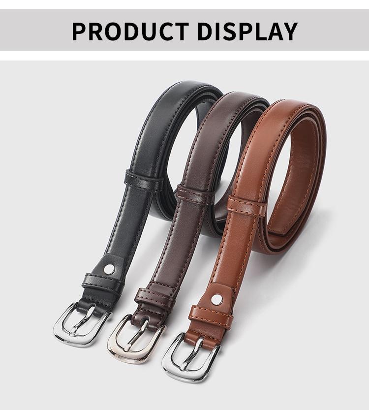 Shiny Silver Color Buckle Belt, Elegant Simple Design, Decorative Student and Younger Adult Waistband, Korean Fall Accessory, Pu Buckle Belt