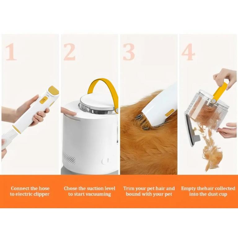 Puppyoo Pet Grooming and Vacuum Cleaner for dogs and cats， 13000Pa Vacuum Brush for Shedding Grooming, 1.5L Dust Cup,4m power cord length，Pet Products，Dog&Cat Hair Vacuum Groomer,Clipper & Hair Remover Roller for Dogs & Cats