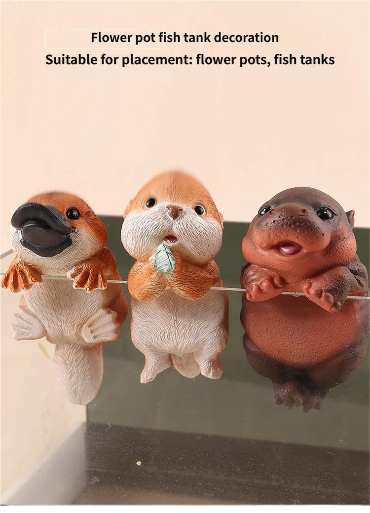 New Resin Craft Cute Succulent Plant Pot Home Decor Ornament Creative Micro Landscape Gardening, Unique Garden Accessory