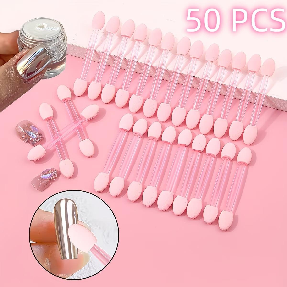 50pcs Multifunctional Nail Sponge Magic Wand Dual-Head Sponge Brush Gradient Nail Brush Hand Nail Art Tool