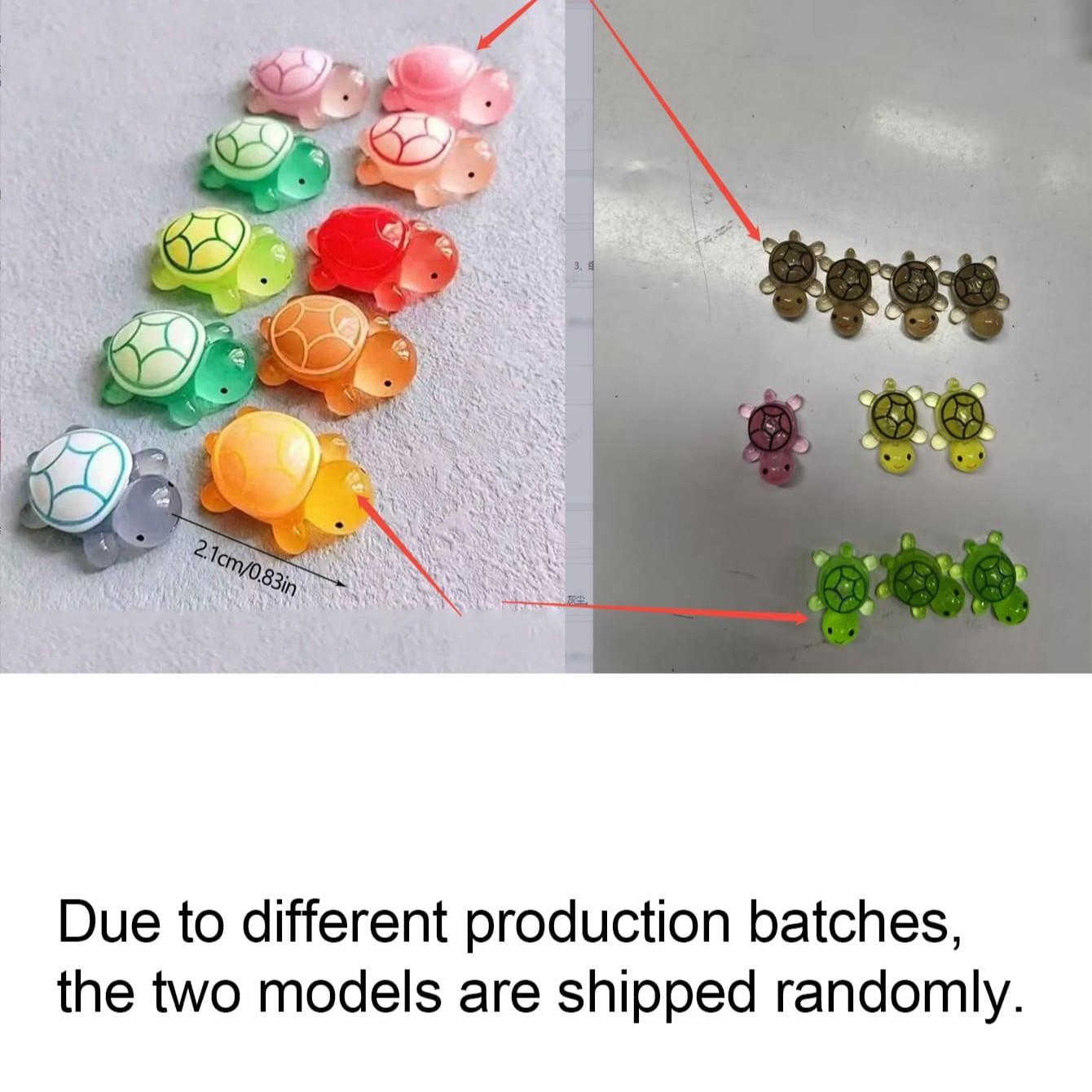 Glowing Large Turtle Decor, 15 Small Turtles Included, Unique Handmade Storage Box, Party Gift, Home Decoration, No Power Needed