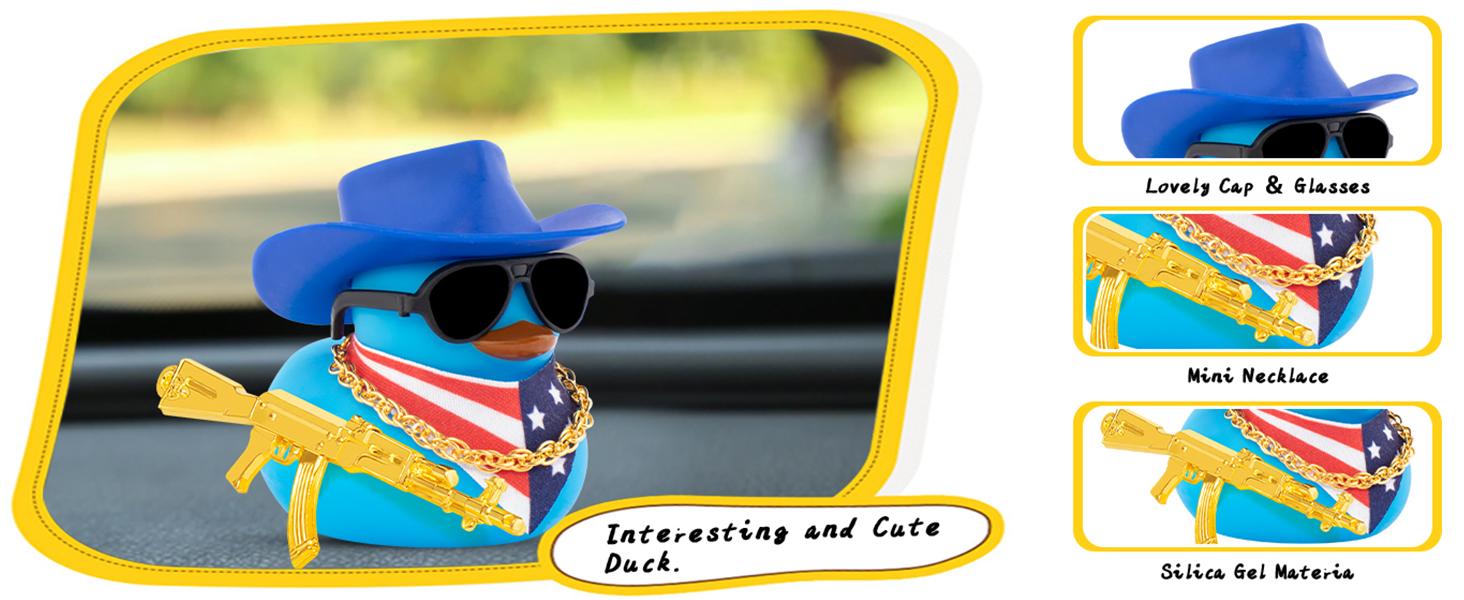 EI Belico(cowboy rubber duck): cool cartoon car Duck Decoration ,jeep ducking,1 Piece