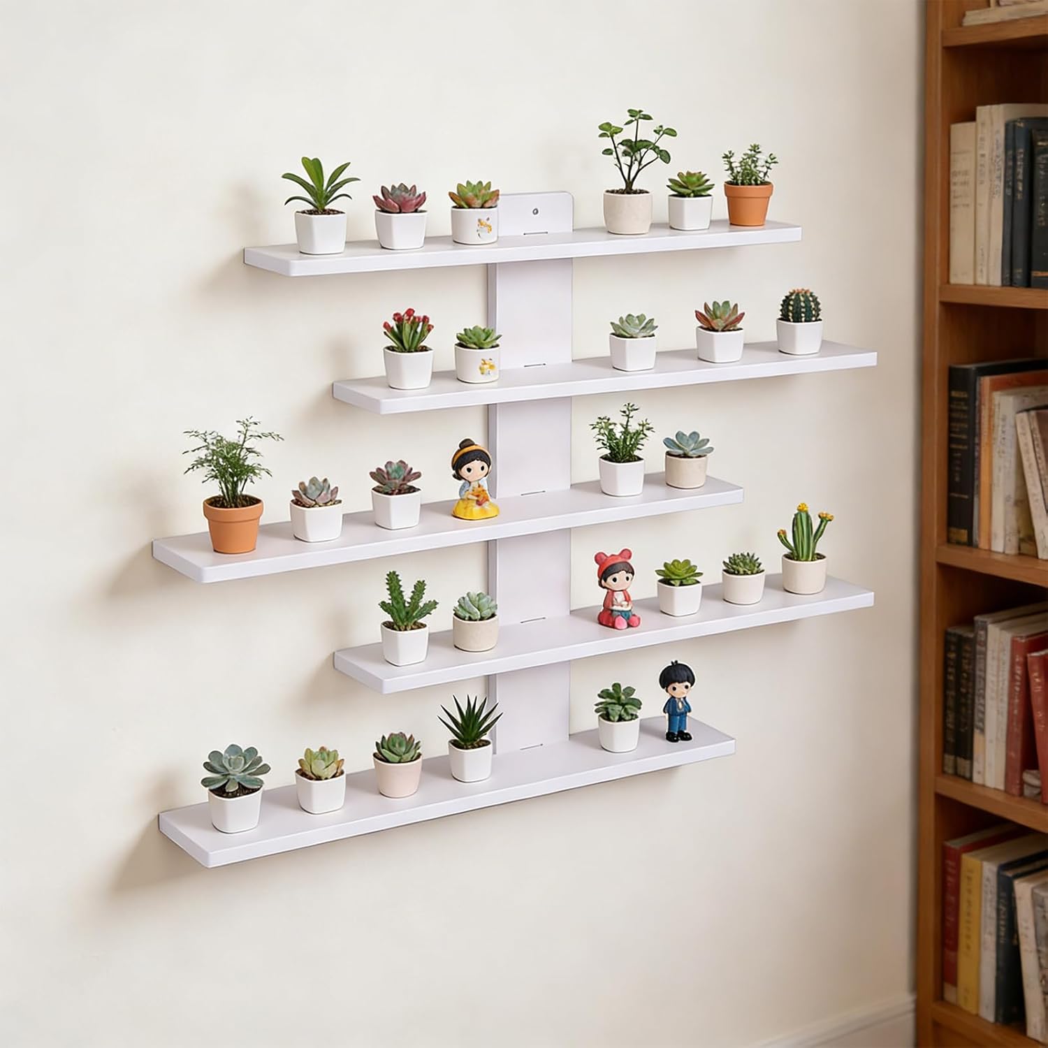 5-Tier Wall-Mounted Floating Shelf, Anime Figure Display Rack, Suitable for Dolls, Plants, Statues, Bedroom, Living Room, Study, Kids' Room 5-Tier Wall-Mounted Floating Shelf, Anime Figure Display Rack, Suitable for Dolls, Plants, Statues, Bedroom, Living Room, Study, Kids' Room