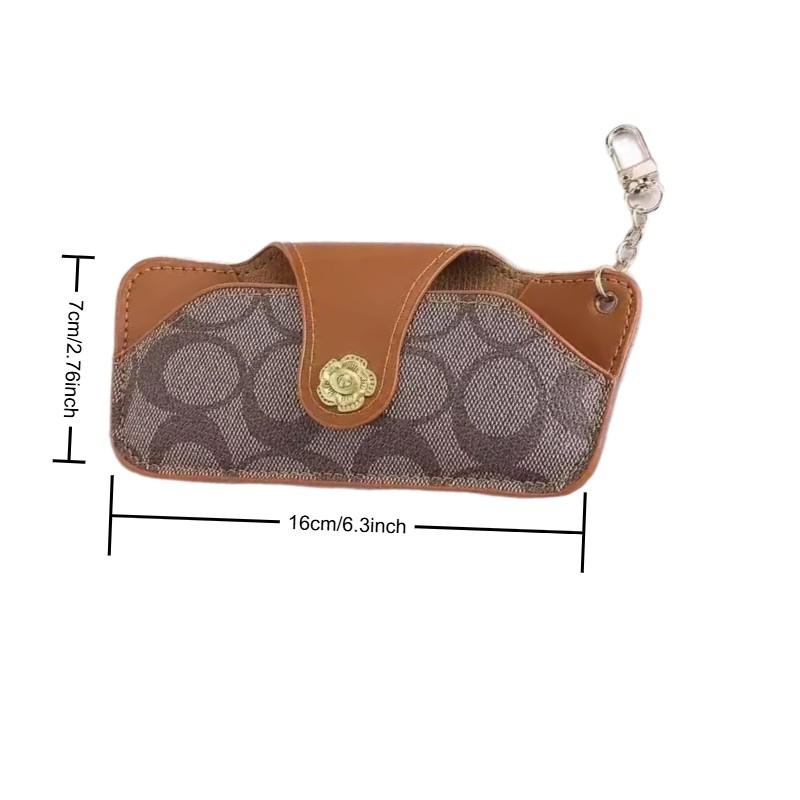 Portable Eyeglass Case with Keychain, Protective Storage Bag for Reading Glasses and Sunglasses, Essential for Daily Use and Travel