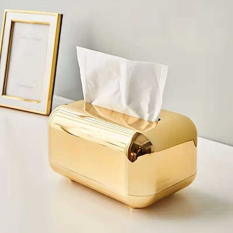 Rectangular Tissue Box Cover, Wall Mounted Stylish Paper Facial Cover, Modern Tissue Box Holder for Bedroom, Bathroom, Office, Car