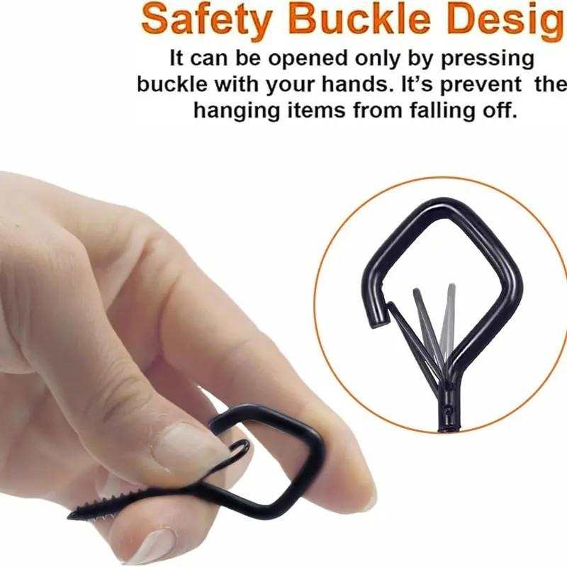35pcs Safety Screw Eye Hooks, Durable Rust-Resistant Metal Ceiling Hooks, Wall Hooks for Hanging, Ideal for Hanging Plants, Cups, Wind Chimes, Bird Feeders, Outdoor String Lights, 2.36 Inches
