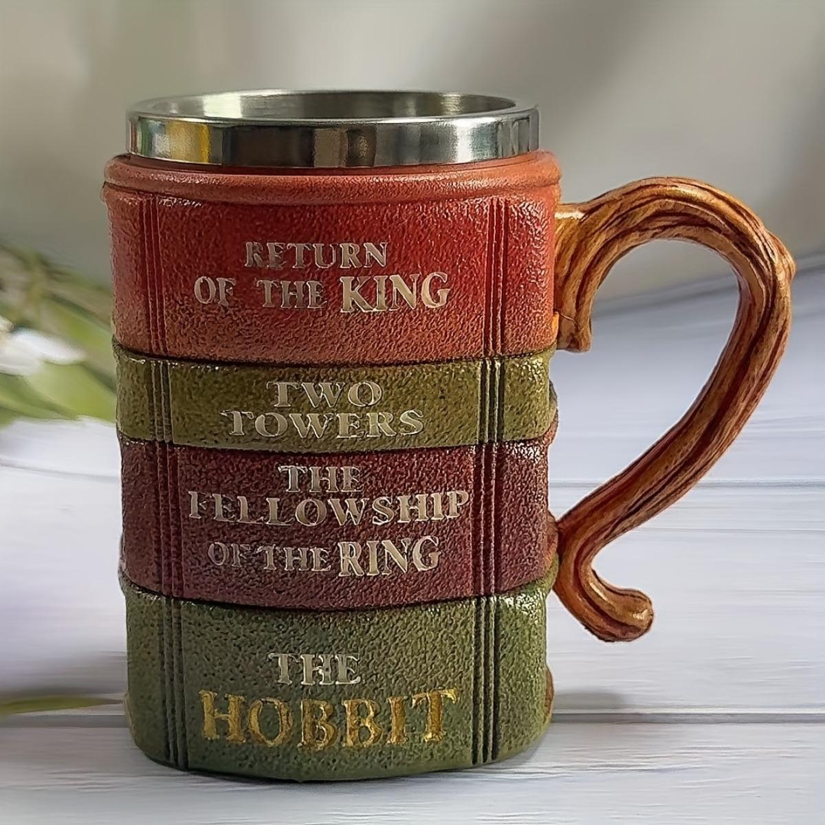 Vintage Book Stack Mug, Open Book Design Coffee Cup, Home Office Decor, Ideal Gift for Readers, High-Quality Ceramic, Easy Clean