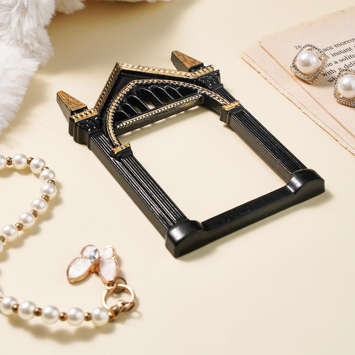 European Resin Frame Decorative Item, DIY Hand-Painted Indoor Desktop Decoration, Multi-Color Options, Bathroom Decor, Photography Props