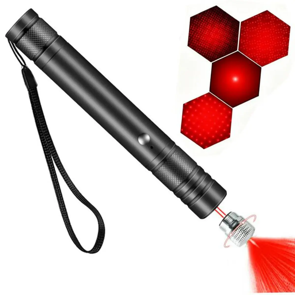 Rechargeable Red Laser Pointer with Line Light – Long Range Flashlight for TV/LED/LCD Screen Presentations, Office, Outdoor Hiking, Construction, and Pet Toys for Cats & Dogs – Great for Pet Lovers