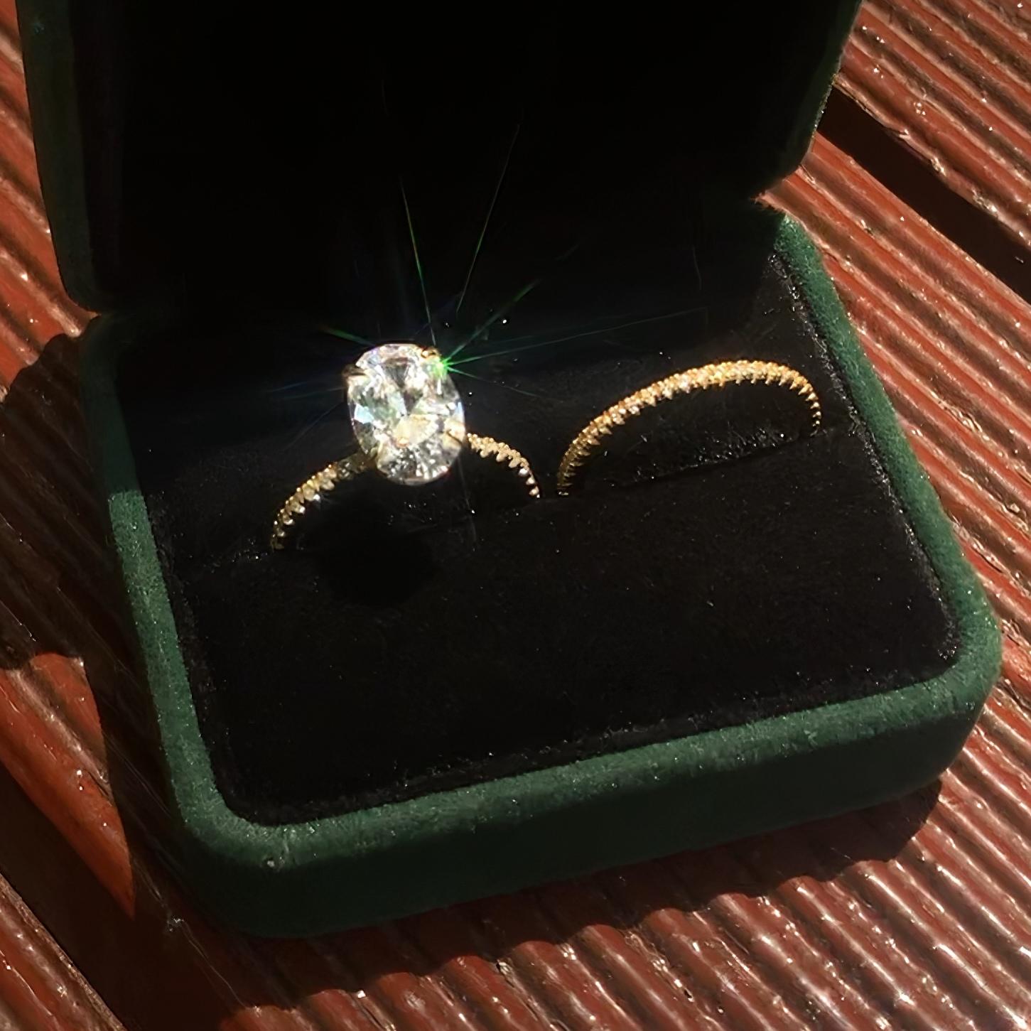 8A Cubic Zirconia S925 Sterling Silver Radiant Cut Oval Four-Claw Ring 8*12  fashion jewelry accessory woman girl promise ring-119(50%)