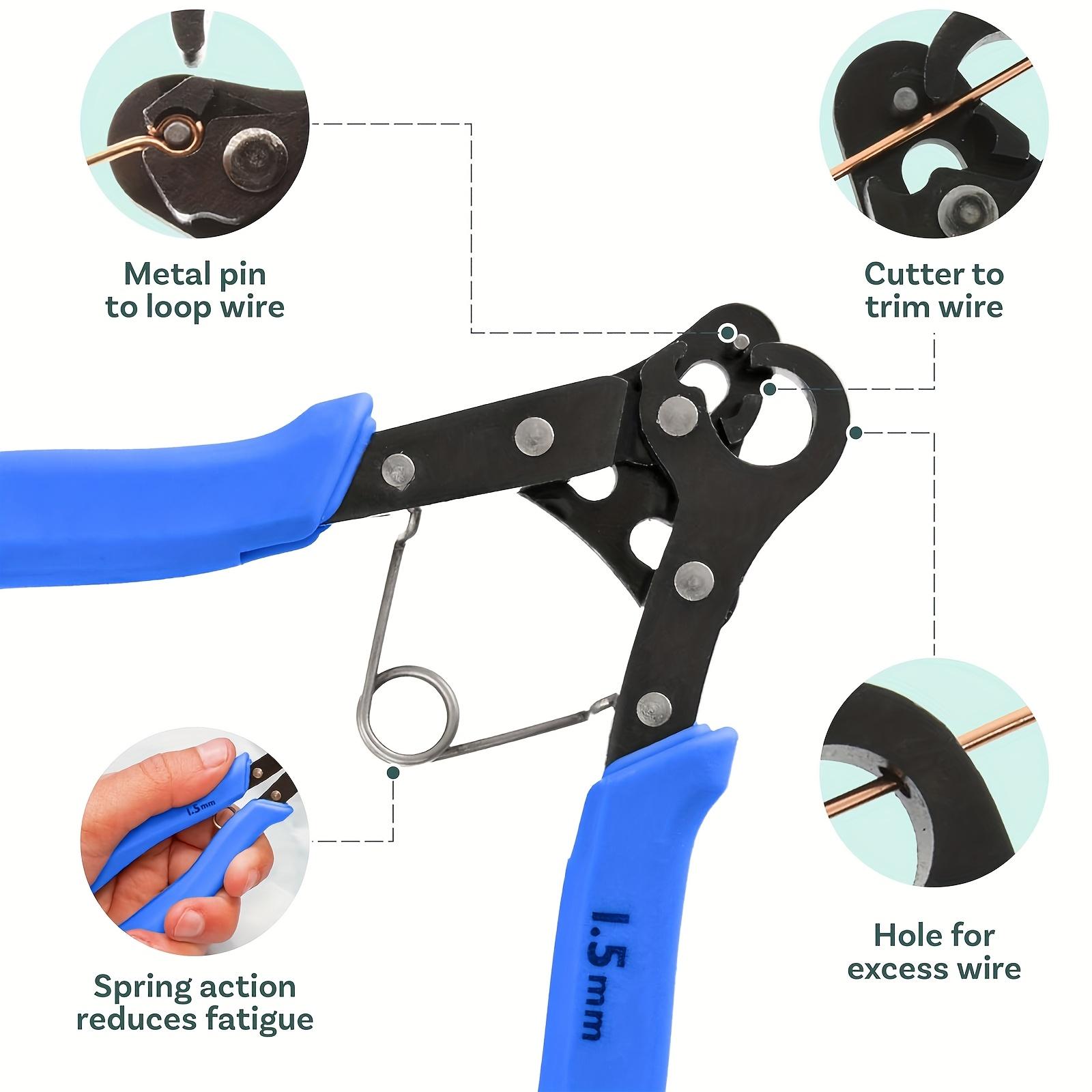 1 Pack 1.5mm Coil Needle Pliers, Roll Copper Wire 0.6mm-1.0mm, Metal Loop Tool, Efficient Design, Durable and Long-Lasting, Hand Tools