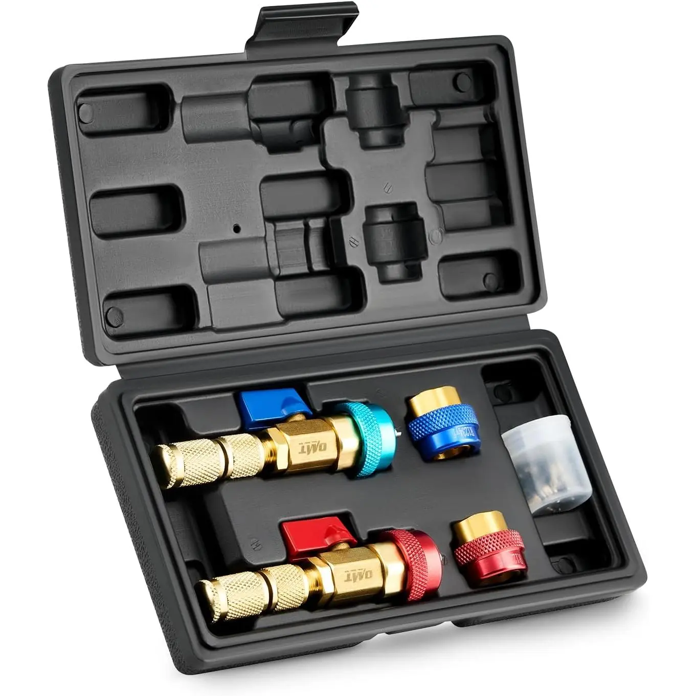 Air conditioning valve core removal tool, R134a R1234yf R22 valve core removal and installation tool kit, suitable for standard JRA and Schrader valves