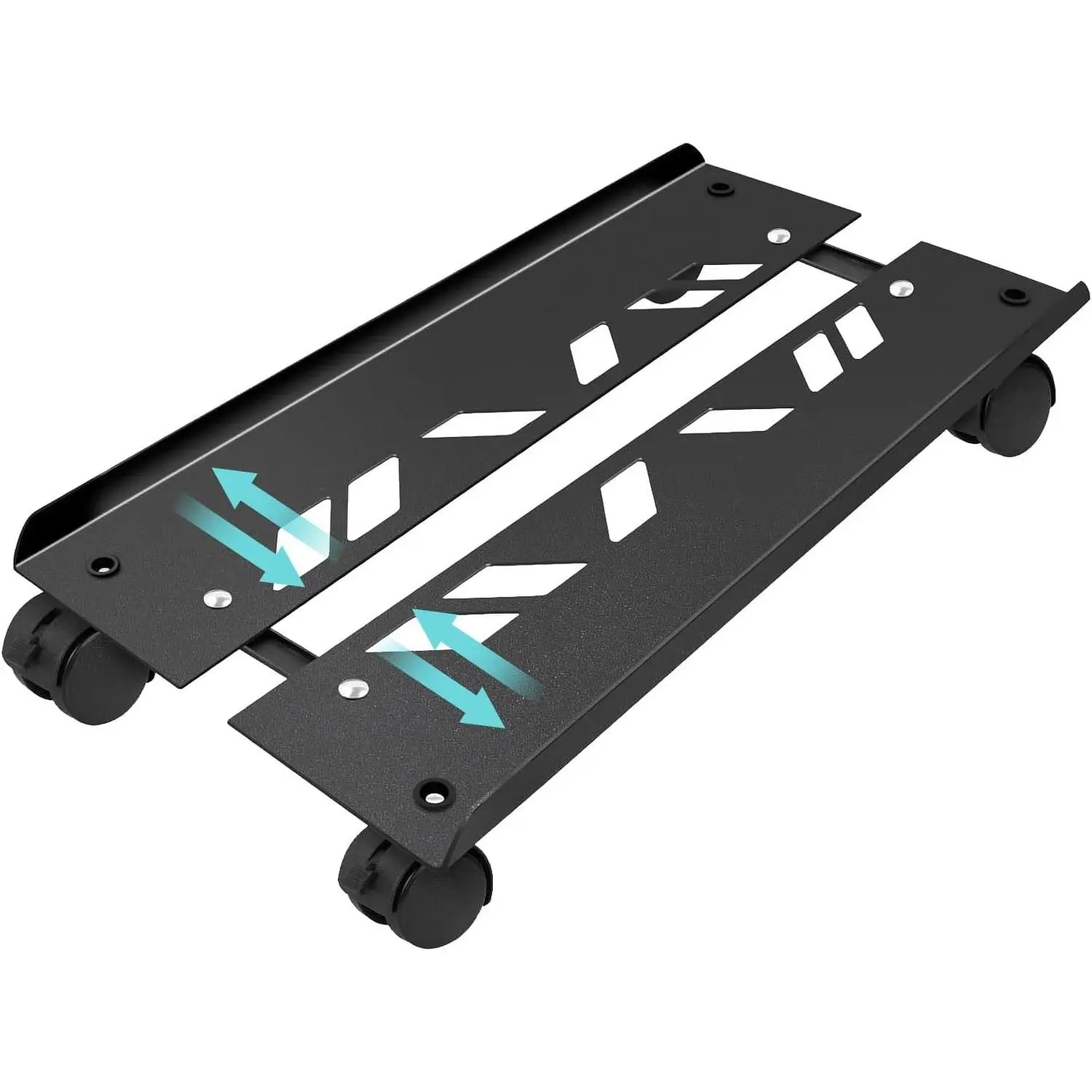 Adjustable Large Computer Tower Stand 7.9 to 10.2 Inch Wide, Mobile PC Stand for Most Desktop Towers, Steel CPU Stand with Locking Caster Wheels, Gaming PC Holder, PC Cart