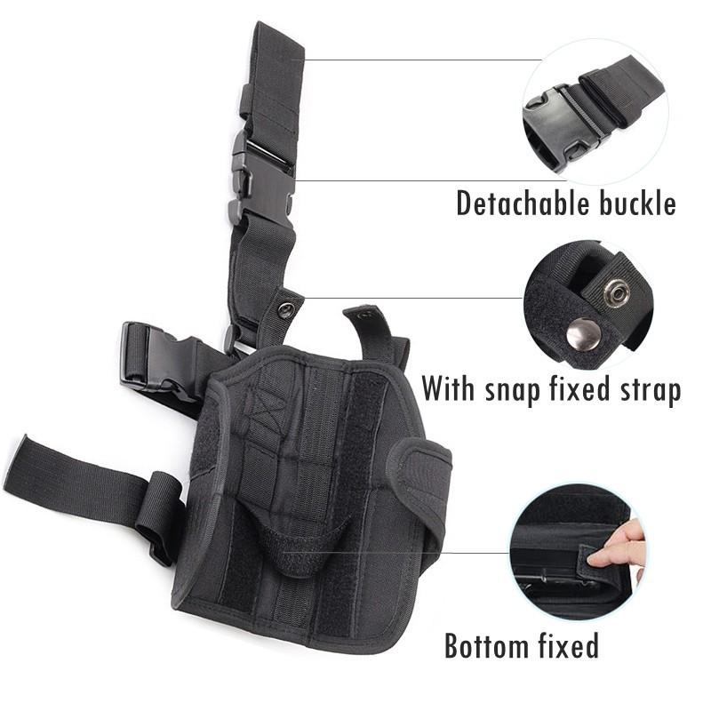 Multifunctional Tactical Leg Gun Holster, Outdoor Sports Leg Bag Quick Draw Pouch, Universal Camo Hunting Bag