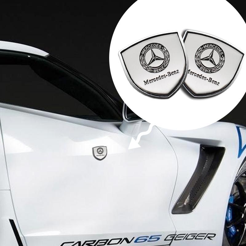 3D Metal Shield Emblem Car Sticker, Body Decal, Automobile Decals for Mercedes Benz Amg A/b/c/e/s Class, W204 W205 W203 W206 W211 W212 W213 W201 W210 W220 W221 W222 W223 W251 Glc Glk Cla, Vehicle Exterior Decoration