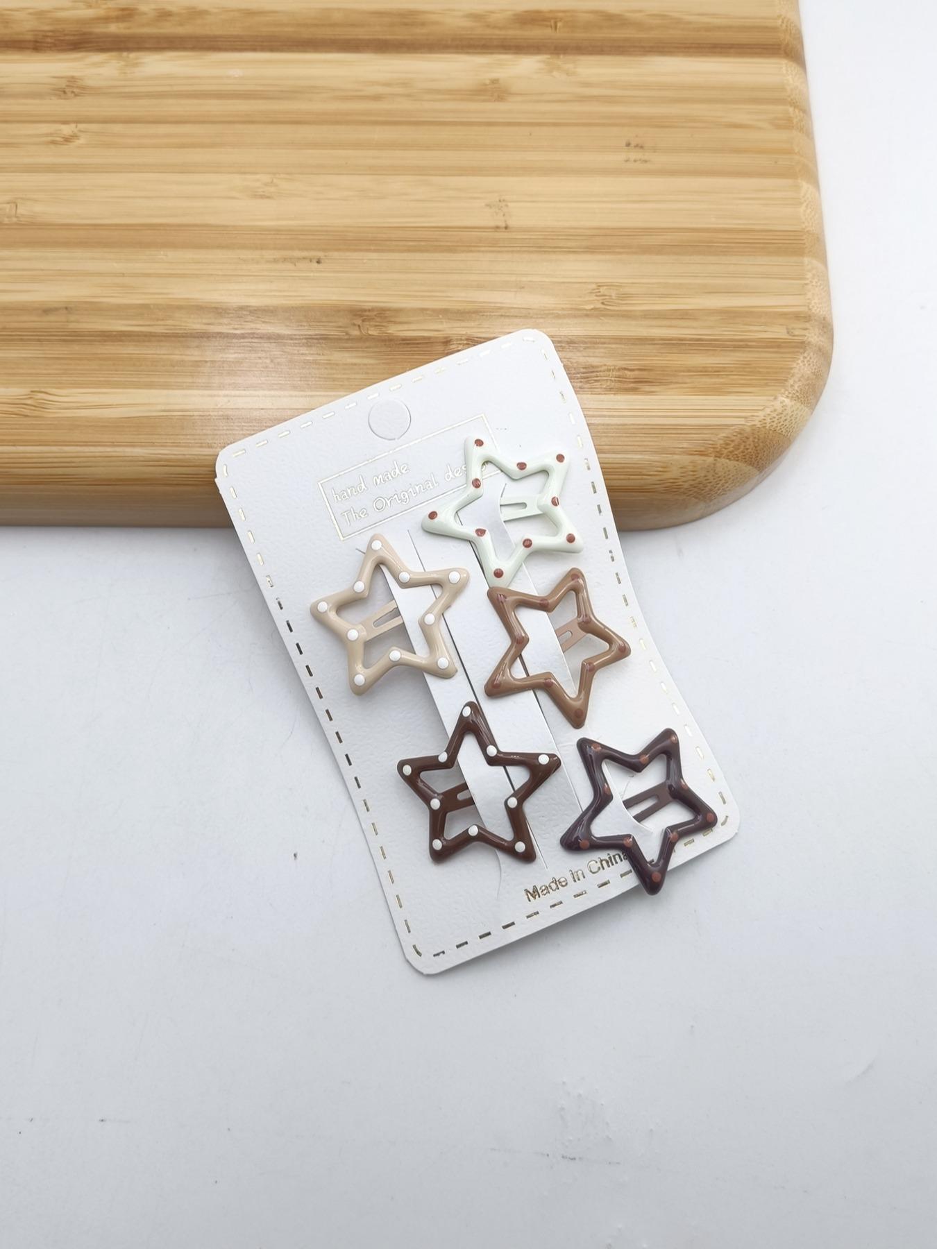 1 Pack of 5 Cute Floral Hair Clips, Small Metal Bb Clips, All Seasons Accessory, Perfect for Daily Use, Stylish and Practical