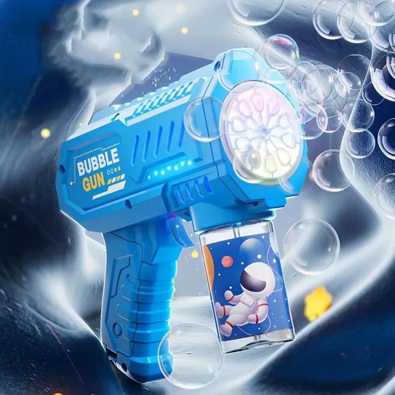 Automatic Bubble Blower with LED Light, Handheld Strong Spray, Party Bubble Machine, Automatic Bubble Maker, Outdoor Birthday Party Gift, Christmas Present, Requires 4 Aa Batteries