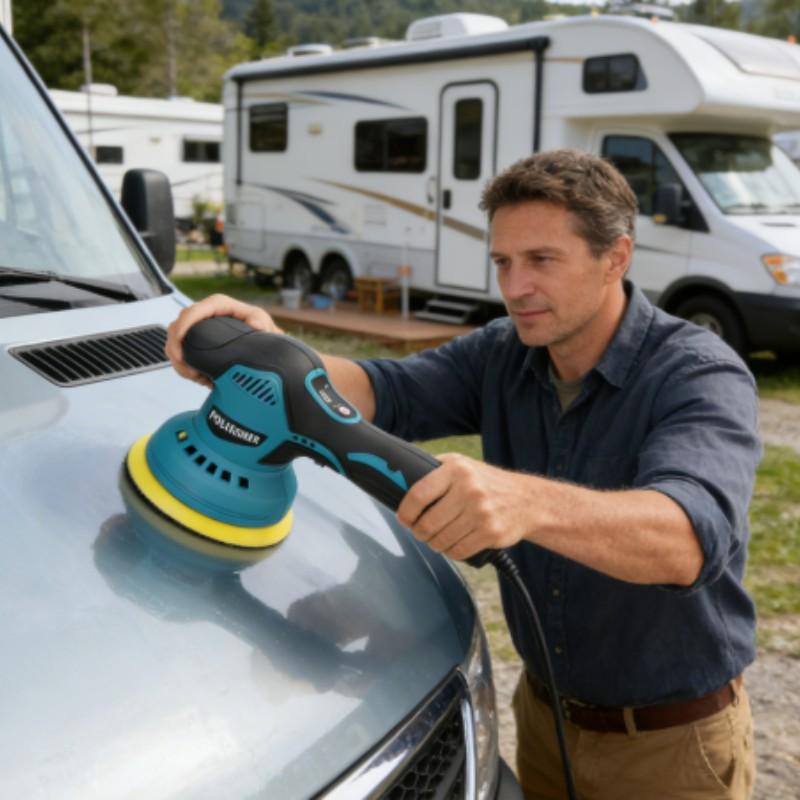 Lithium Battery Polish Wax Machine, Multi-Functional Handheld Car Beauty Floor Electric Polishing Machine, Wireless Polishing Tool