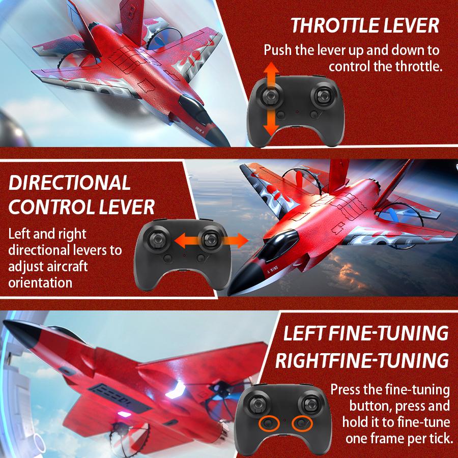 Remote Control Glider Toy – 2 Channel Easy Control Plane for Outdoor Fun
