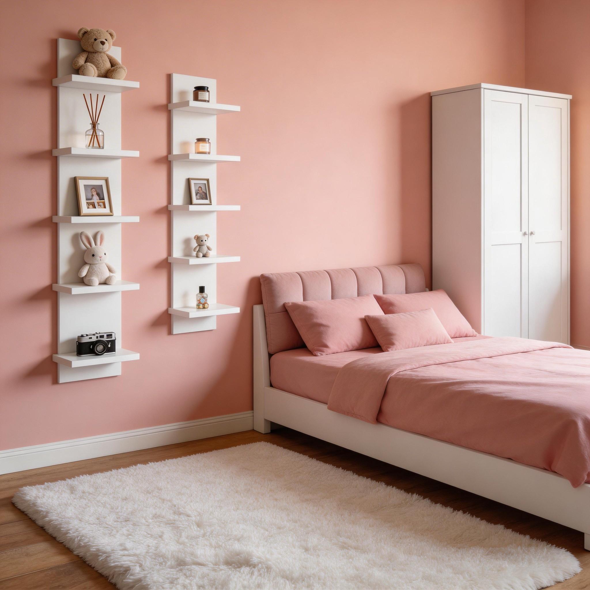 Modern Vertical Multi-Layer Floating Bookshelf, Wall-Mounted Storage Rack, Wall Mount Design, Living Room Bedroom Dorm Decor, Space-Saving High-Value Narrow Shelf