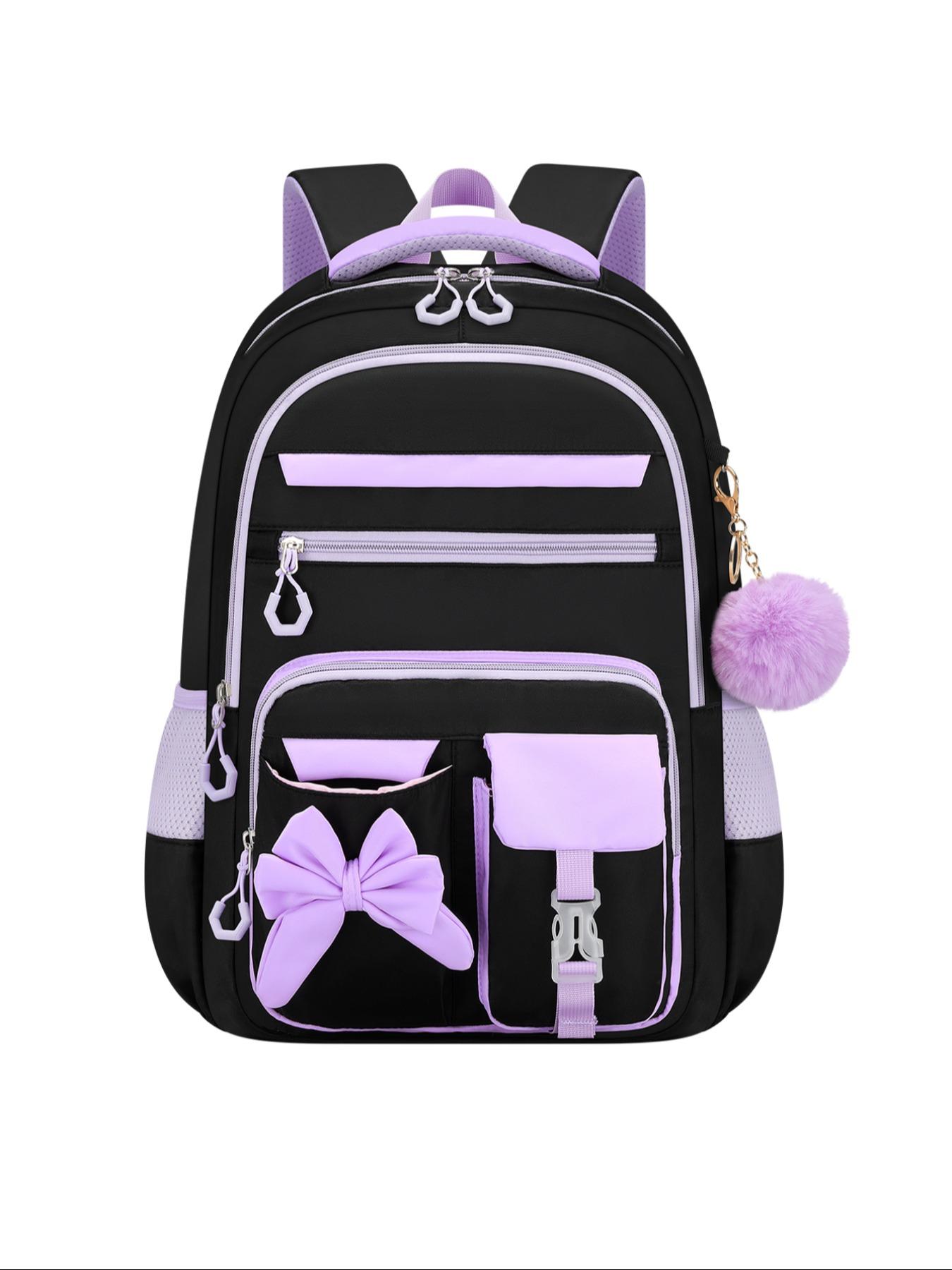 Butterfly Knot Women's Casual Backpack, Lightweight Large Capacity School Bag, Ideal for Back-To-School, Travel, and Daily Use