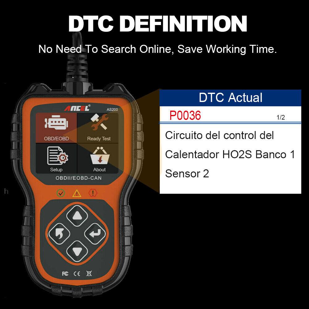 ANCEL AS200 Car OBD2 Scanner  Check Engine Fault  Automotive Diagnostic Tool  Professional Code Reader Vehicle