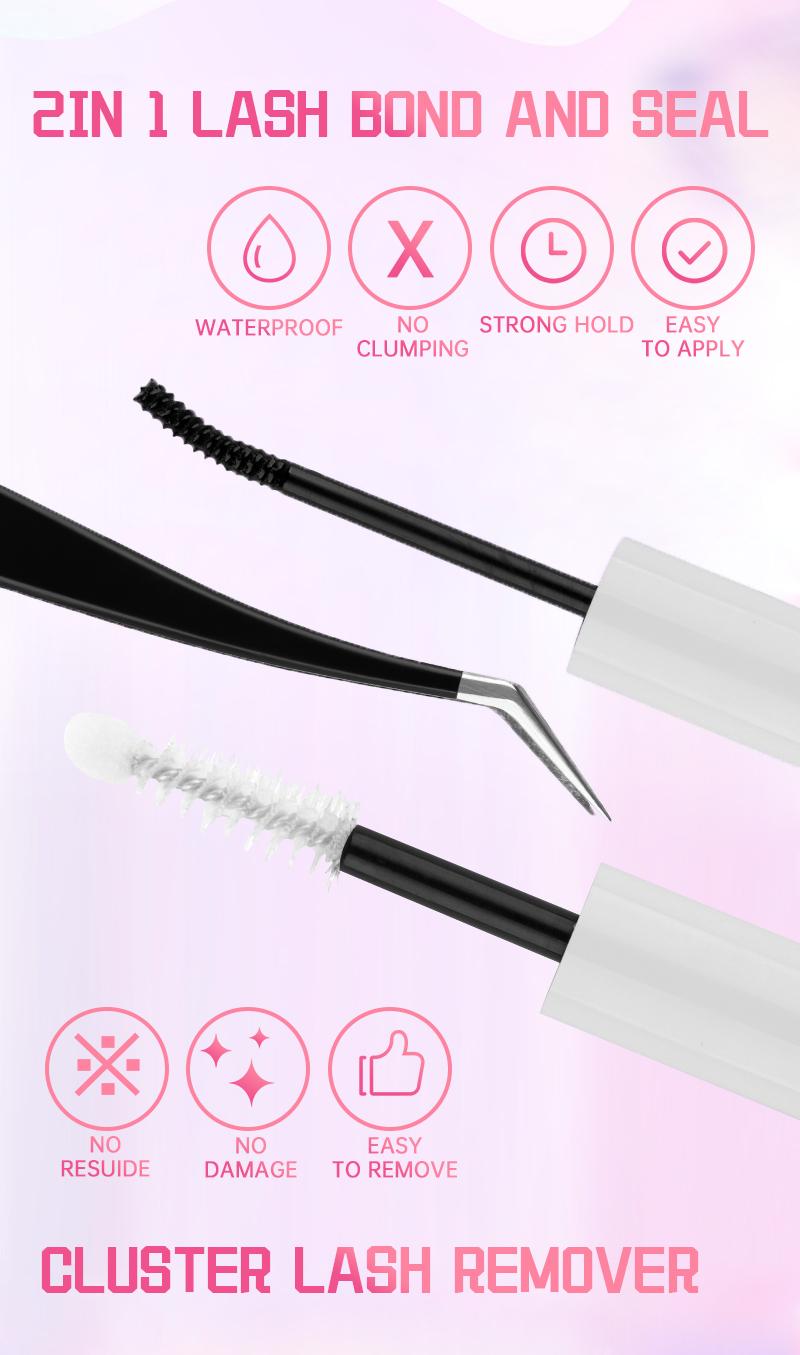 Surprise!Lash CLusters Kit, Personalized Styles Lashes Cluster With Invisible Band Lashes,Manga Lash Extension with Waterproof Long-lasting Lash Bond and Seal,Tweezers and Remover for DIY Eyelash at Home Easily, Natural Makeup Girl Gifts BlackFriday