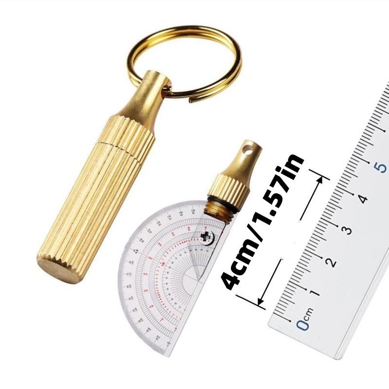 Mini Brass Capsule Knife Sharp Keychain Pendant, Portable Pocket Knife, Small Keyring Hanging Accessory, Multitool Keychain Opener, Ideal for Unboxing Packages, Keychain Attachment