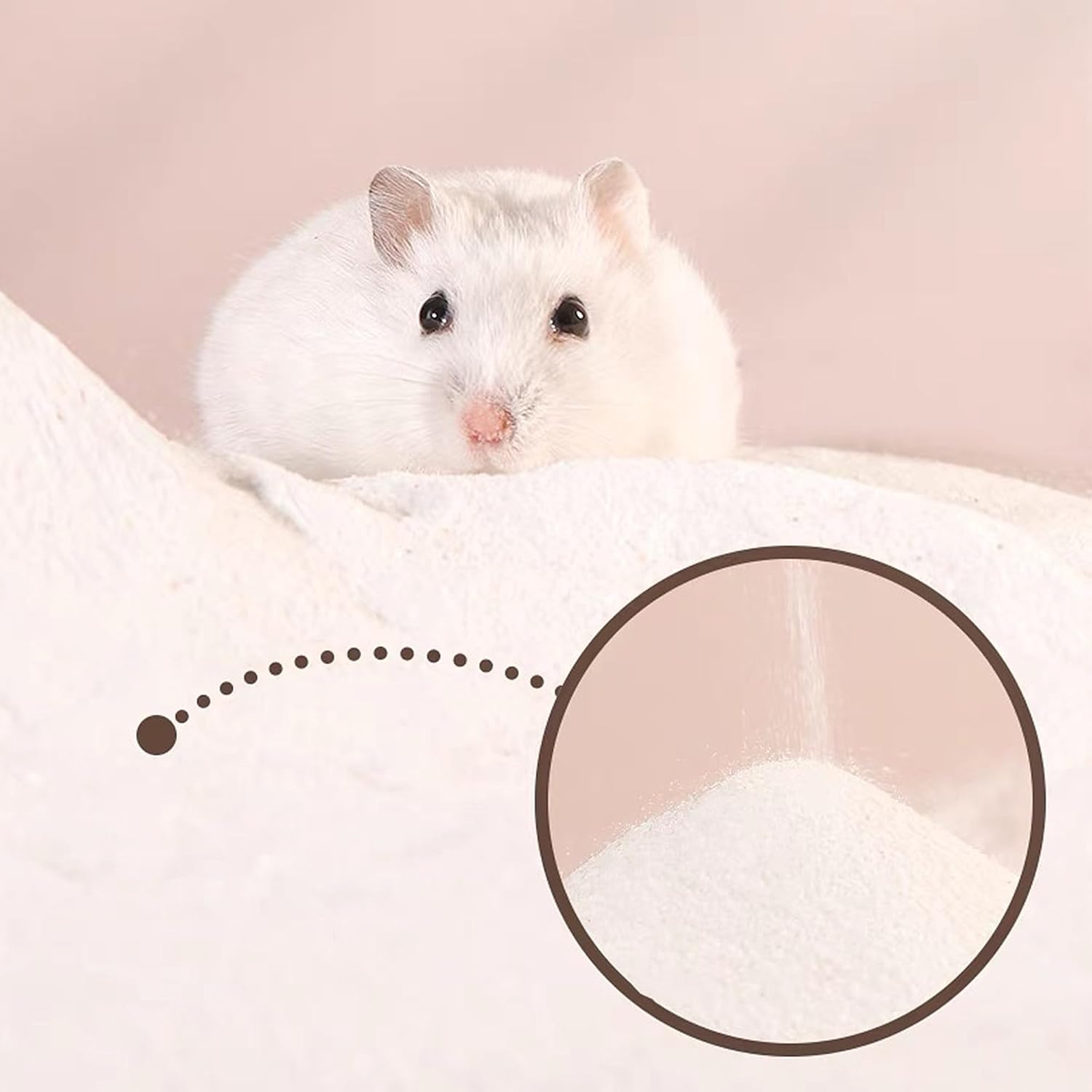Hamster Bath Sand, 12lb Dust Free Desert Sand or Potty Litter Sand for Hamster Chinchillas Gerbil Syrian Mice Small  (White)