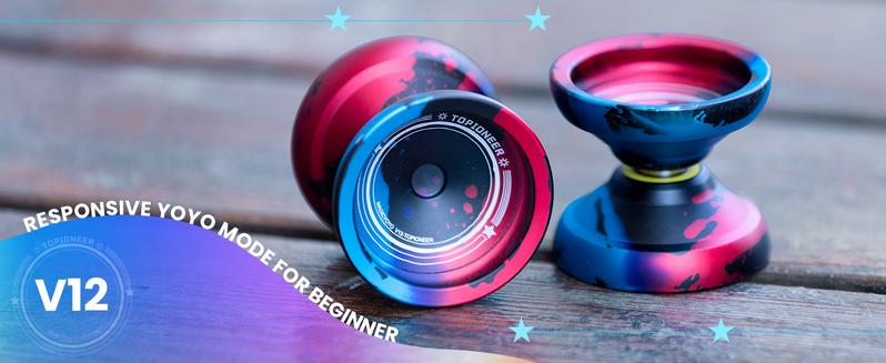 MAGICYOYO V12 Finger Spin Yoyo Professional Responsive Yoyo for Kids & Adults, Unresponsive Yoyo for Advanced, Professional Yoyo with 12 Yoyo Strings & Yo-Yo Accessory Kit