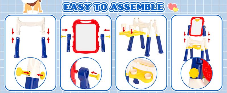 【New Easel】Easel for Kids,Toddler Toys for Ages 2-4, Double-Sided Magnetic Kids Art Easel for 2 Year Old Boy Birthday Gift,Toys for 3 Year Old Boy Dry Erase Boards,Drawing Boadrs for 2 3 4 5 Years Old Girl Gift