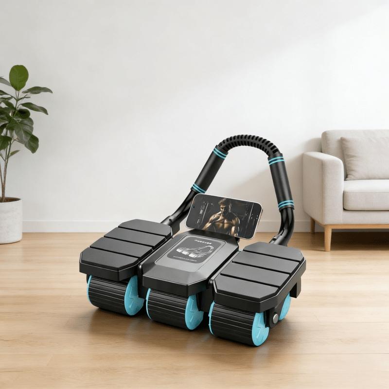 Ab Wheel Roller with Elbow Pad, Home Fitness Equipment for Core, Waist & Hip Training, Indoor Exercise Gear, Large Stable Anti-Tip Wheel, Ergonomic Non-Slip Hand Grips