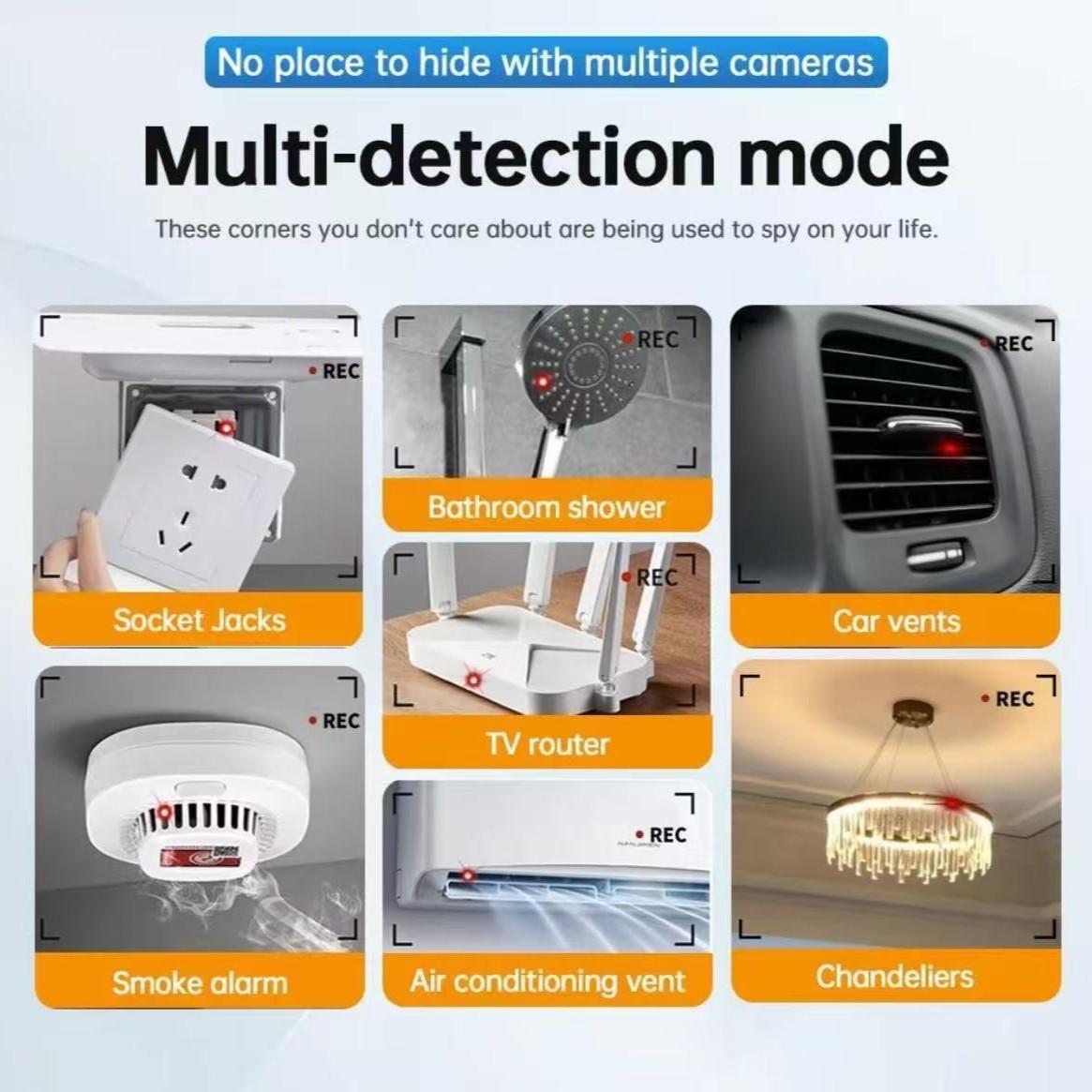 Spring Special Hidden Camera Detector, GPS Tracker Scanner, RF Signal Scanning, Ideal for Office, Travel, Hotel, Car