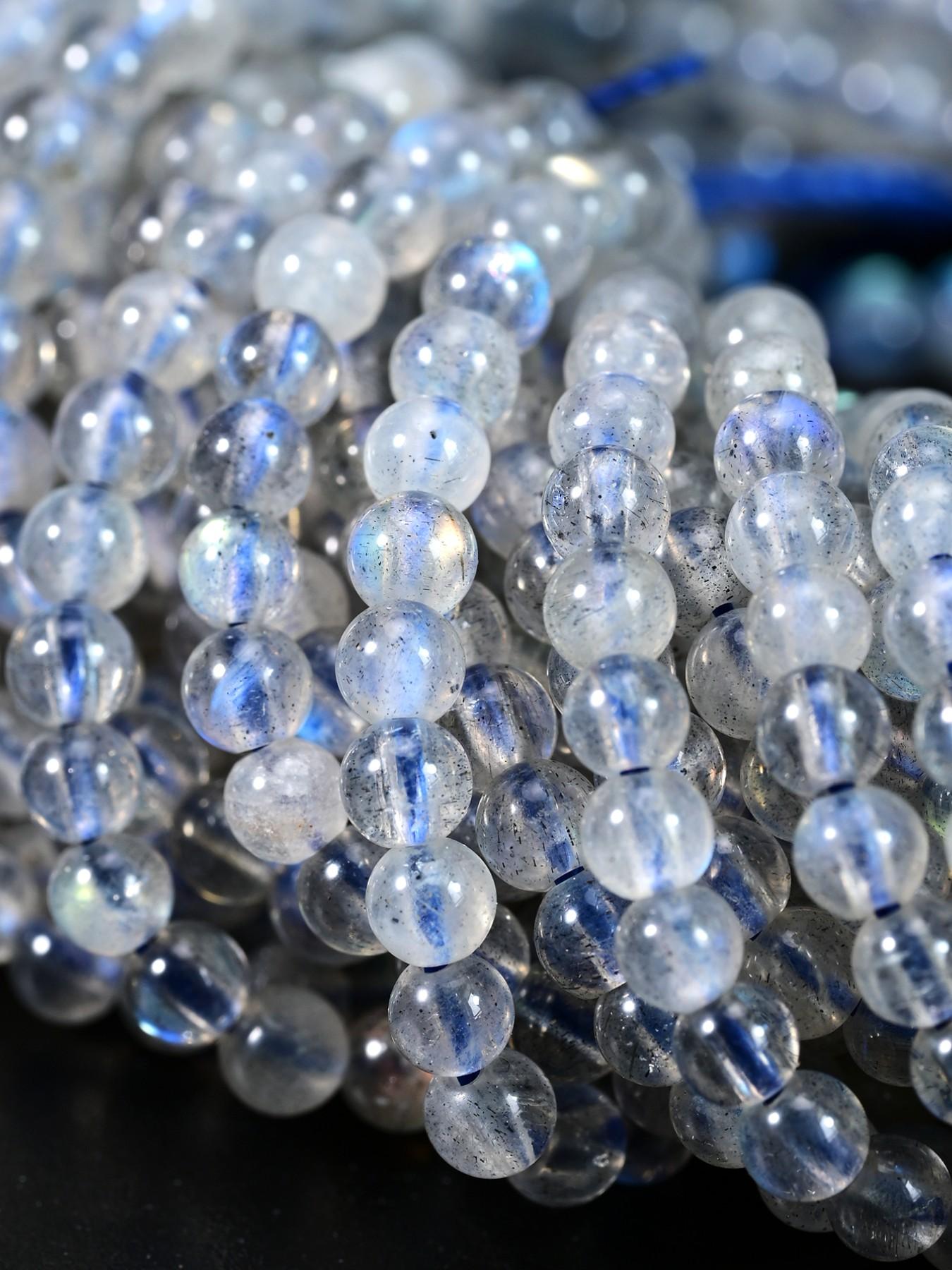 122pcs Natural AAA Labradorite Round Beads, 3mm Flashy Gray Moonlight Loose Beads for Jewelry Making, DIY Bracelets and Necklaces & Handmade Gifts Supplies, Perfect for Graduation season, Mothers Day, Teachers' Day & Summer Fashion