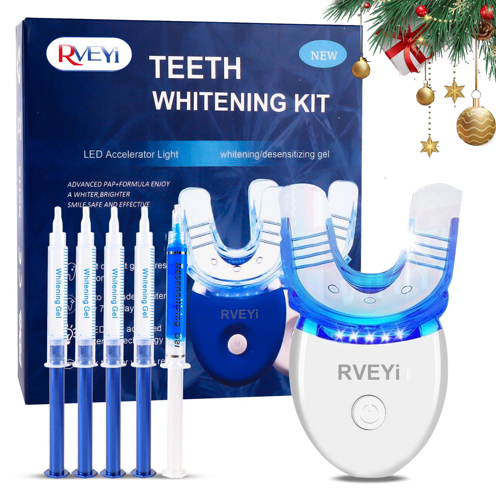 LED Teeth Brightening Kit, 2 Sets Teeth Tool Kit with Carbamide Peroxide Teeth Brightening Gel, Safe Enamel for Oral Care