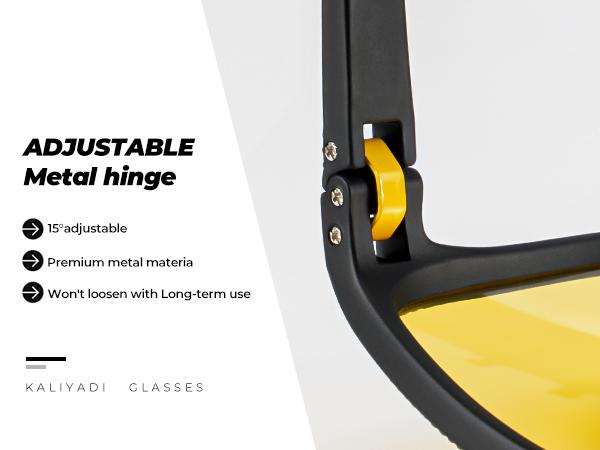 KALIYADI Night Vision Glasses for Men Women Classic Design Anti-glare polarized yellow lenses reduce glare from oncoming headlights and reflections Enhance nighttime driving safety