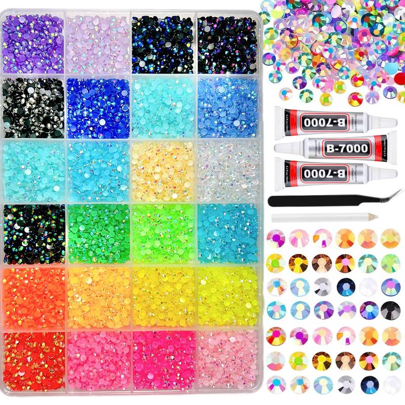1Box Shiny Half Round Resin Rhinestones Nail Charms Colorful Mini Flat Bottomed Rhinestones Nail Decorations Diy Nail Art DIY Cup Nails Accessories Kits