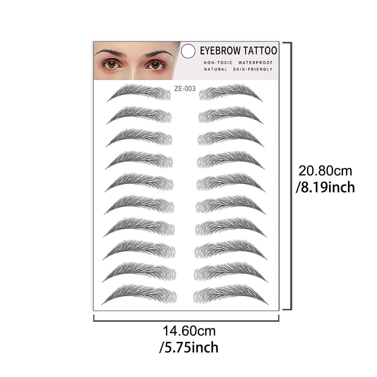 2 Pcs Realistic Eyebrow Stickers, Professional Tattoo Eyebrows, Quick Makeup, Natural Look, Easy Brow Lift, Authentic Makeup Effect