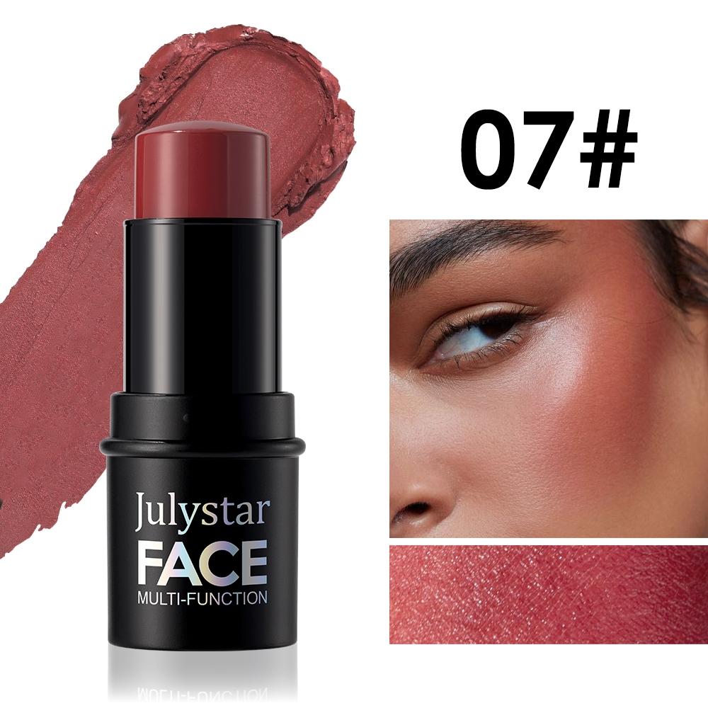 Julystar Multi-Functional Makeup Stick, Highlighter, Contour, Blush, Eyeshadow, Natural Blend, Moisturizing, Portable, Multiple Colors Available