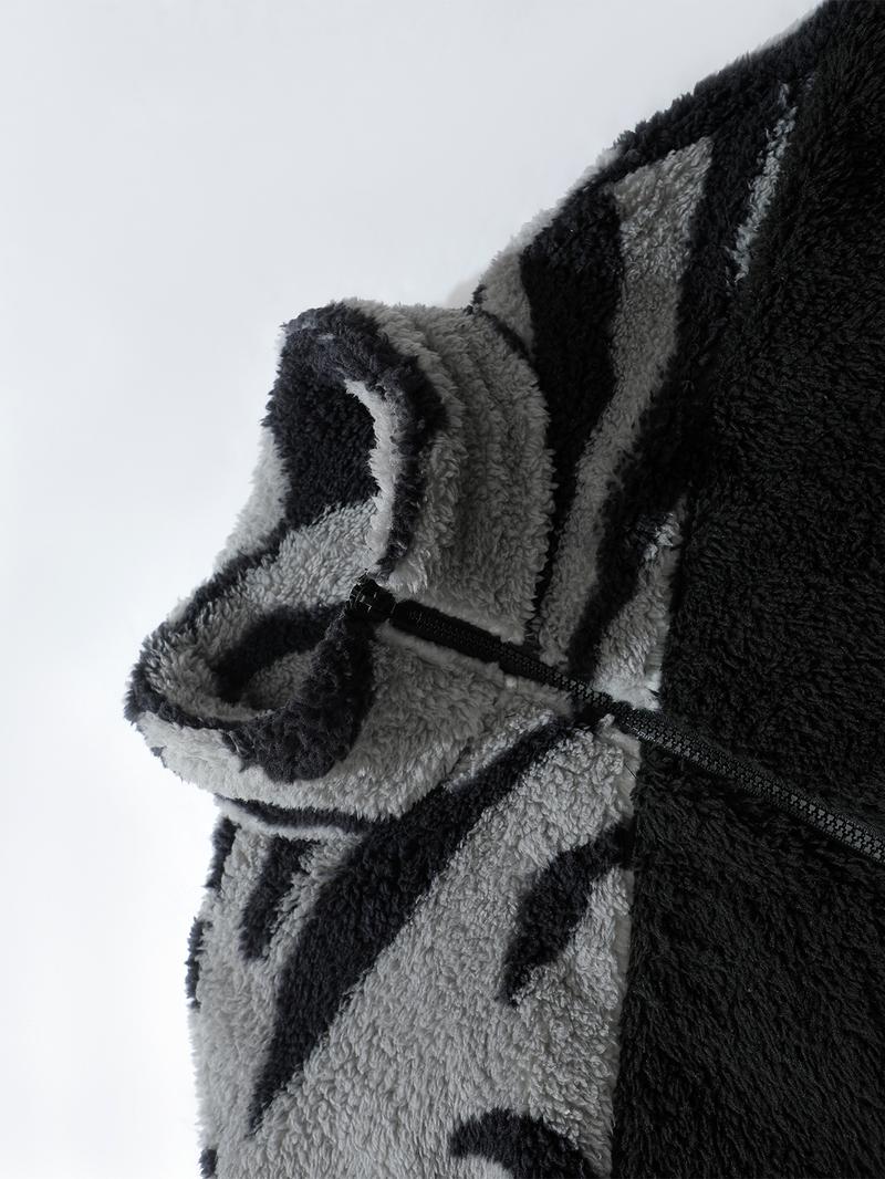 Men's Zipper Letter Graphic Windbreaker Jacket, Outdoor Parka Coat, Winter Jacket, Casual Fitted Jacket, Zip Up Coats, Casual Streetwear, Fall & Winter Fashion