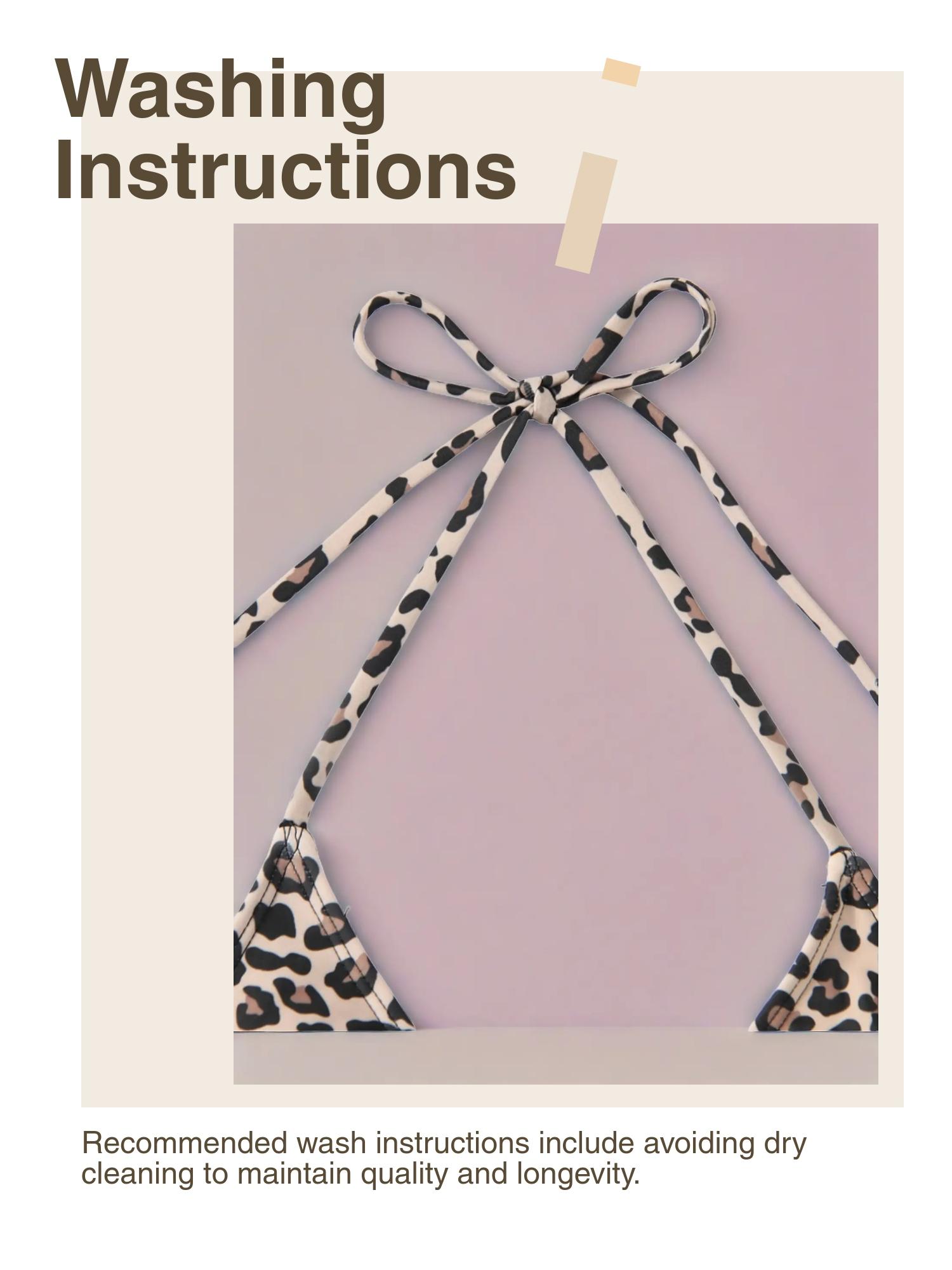 Two-Piece Set Women's Leopard Print Bikini Set, Casual Fashion Swimsuit Set for Beach Holiday Vacation, Ladies Swimwear for All Seasons