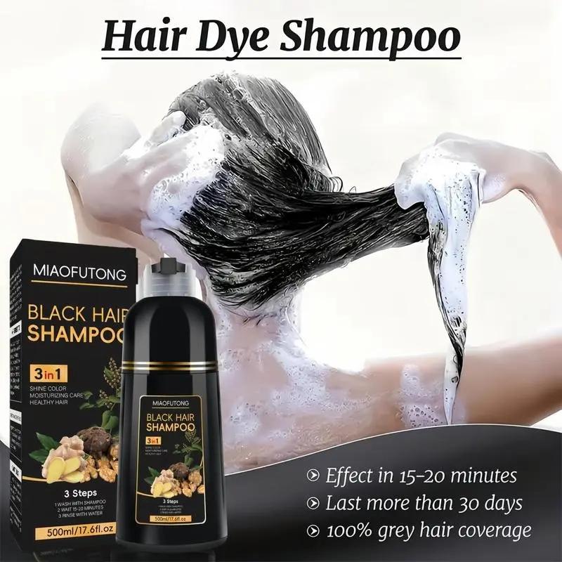3-In-1 Hair Dye Shampoo, 1/2 Boxes with Natural Extracts, Moisturizing Hair Dye Shampoo, Professional Hair Care & Styling for Men and Women