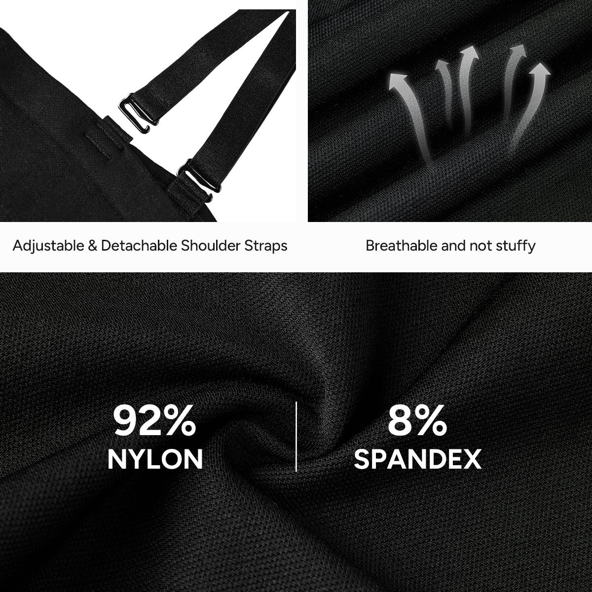 Nebility Women's 2 Piece  Bodysuits for women Seamless Comfortable Shapewear Crew Neck Square Neck Sleeveless Womenswear Basic Compression Black(Upgrade)