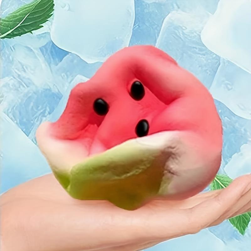 Festive pink-green watermelon squeeze toy-soft and fun texture, suitable for parties and classroom rewards, perfect for Eid al-Fitr, Christmas, Halloween, Thanksgiving, Easter gifts and party toys | fun texture |   soft touch, Squishies