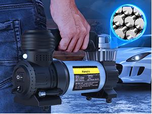 Nilight Portable Air Compressor Tire Inflator 12V Heavy Duty 120PSI Metal Tire Pump Double Cylinder Digital Tire Pressure Fast Inflate Auto Shutoff Tire Pump for Car SUV Schrader Valve Led Lighting Automotive  dealsforyoudays